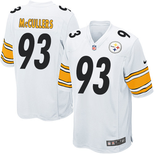 Men's Game Dan McCullers Nike Jersey White Road - #93 NFL Pittsburgh Steelers